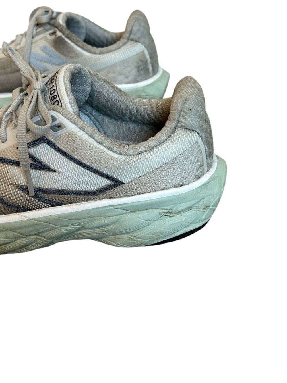 New Balance Fresh Foam 1080 Womens Size 9 Mint Running Shoes Used Sneakers Lace - Picture 11 of 16